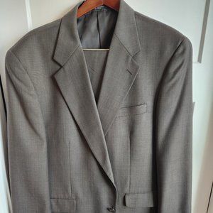 Jones New York 2 PC Mens Brown Cashemere Worsted Plaid Suit, 42R